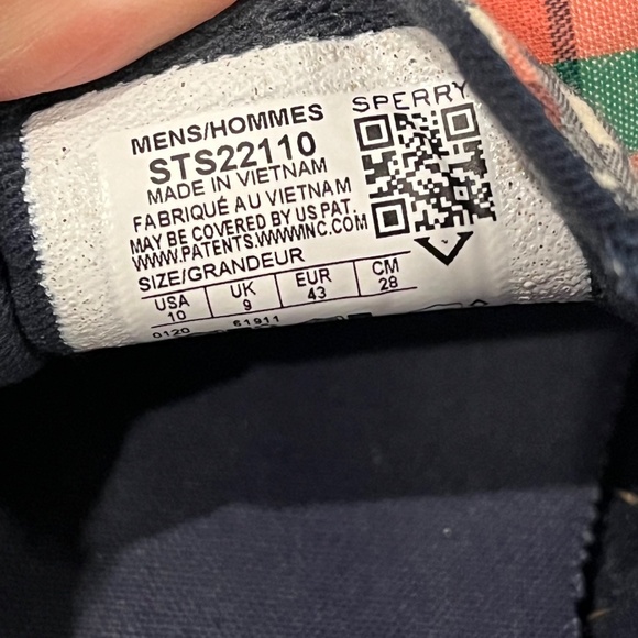 Sperry Men's Multi Color Slip On Sneaker - Size - 10 - Picture 6 of 8